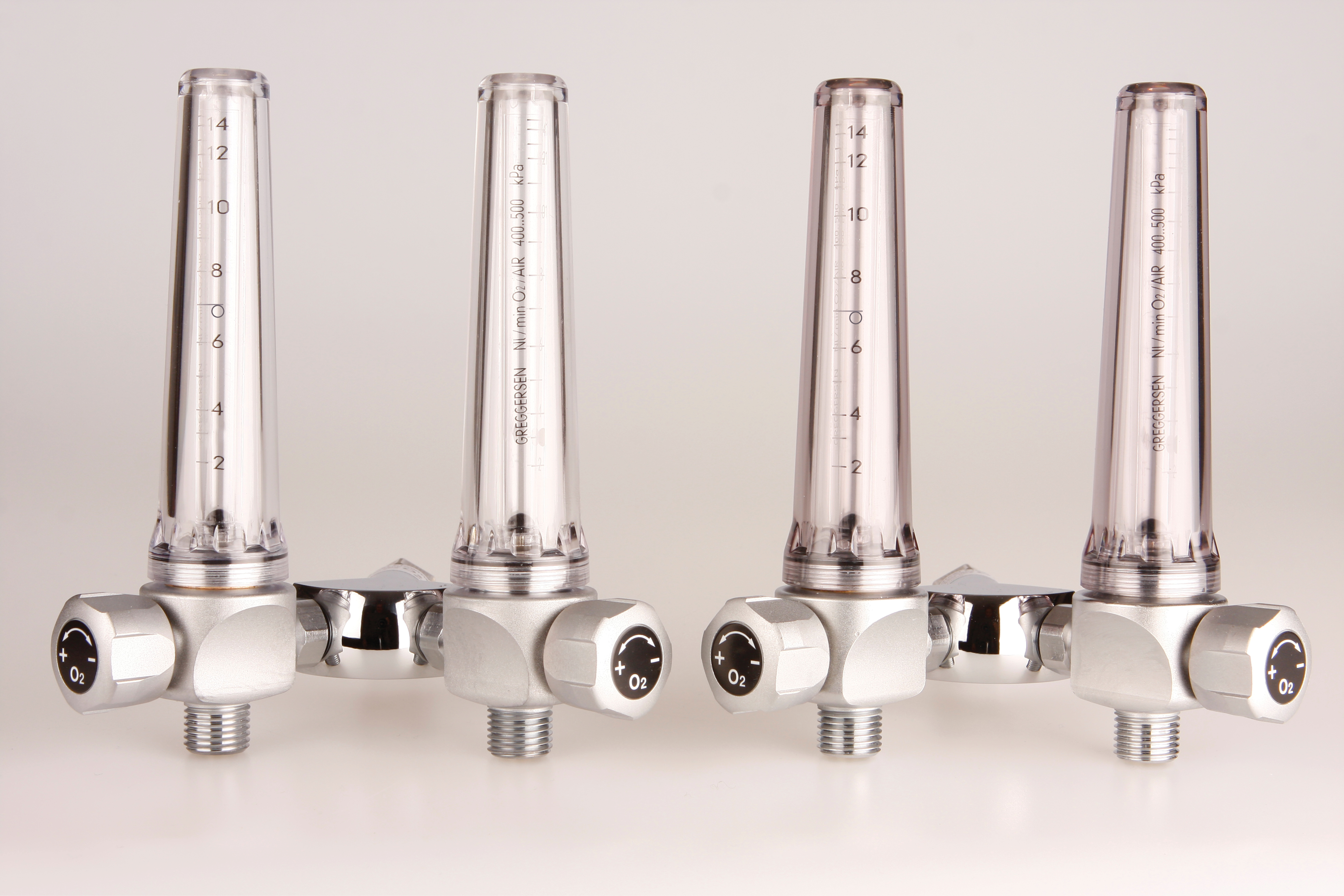 Doppelflowmeter, DIN, O2, 0-15l/min