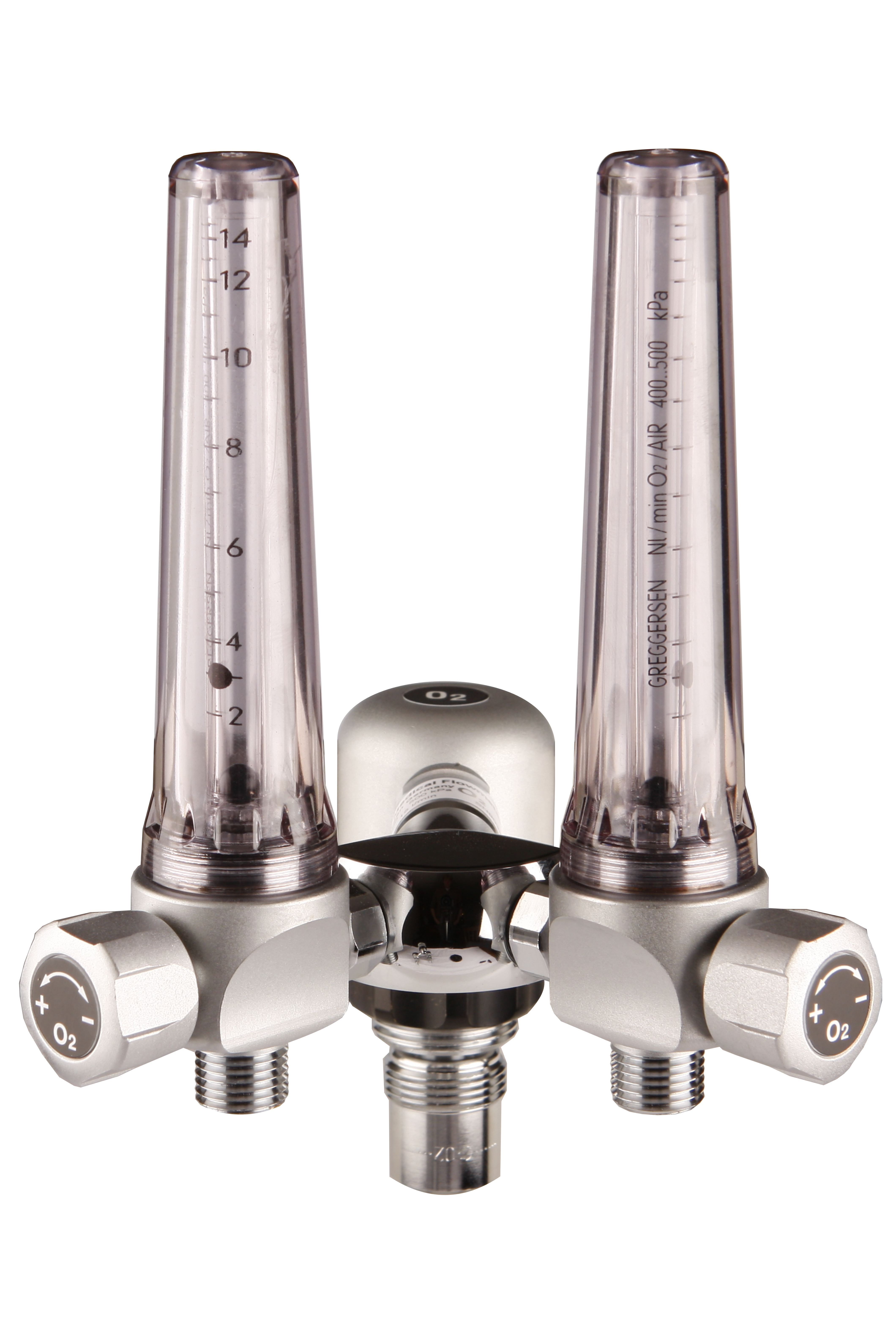 Doppelflowmeter, NIST, O2, 0-15l/min