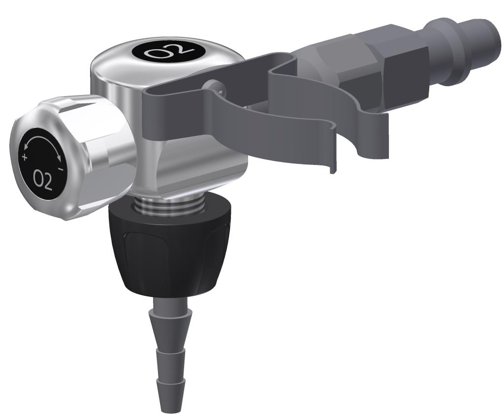 Verneblersteckventil mit Klammer O2